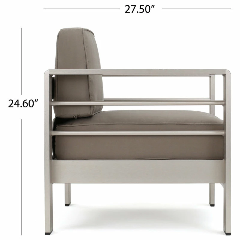 Wholesale 🛒 GDFStudio GDF Studio 5-Piece Coral Bay Outdoor Aluminum Chat Set With Cushions 🛒 - Image 6