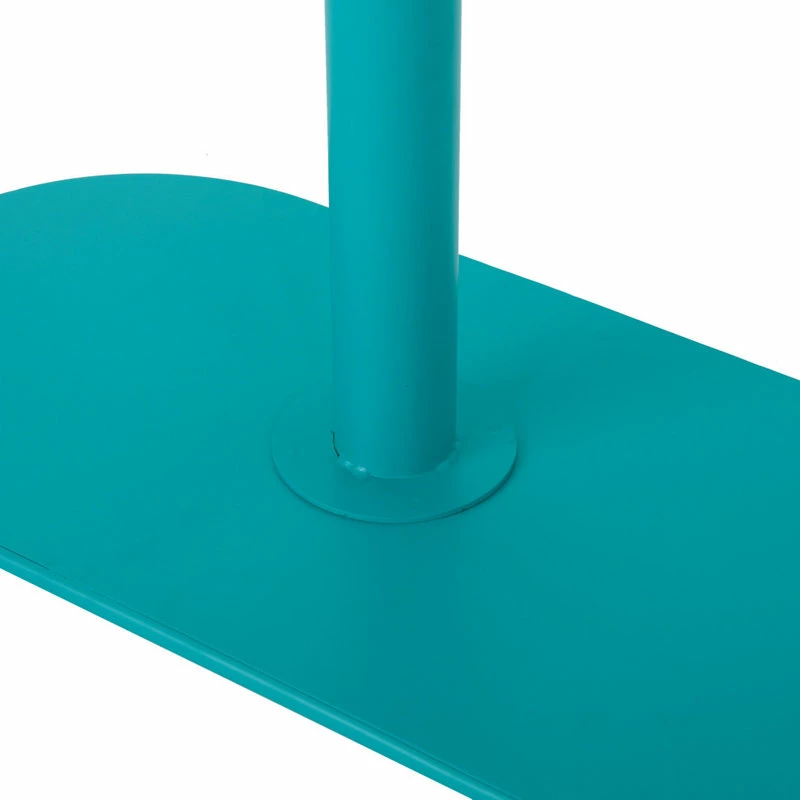 Cheapest 😍 GDFStudio GDF Studio Santa Monica Outdoor Finished Iron Bistro Set, Matte Teal 😀 - Image 11