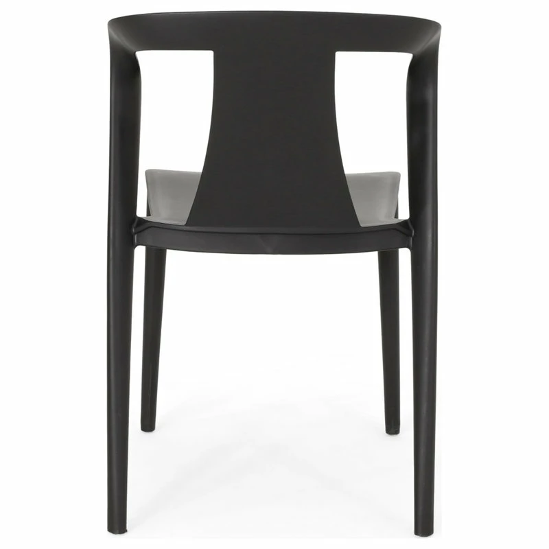 Budget ✨ GDFStudio Xanth Outdoor Stacking Dining Chair, Set Of 2, Black 🎁 - Image 7