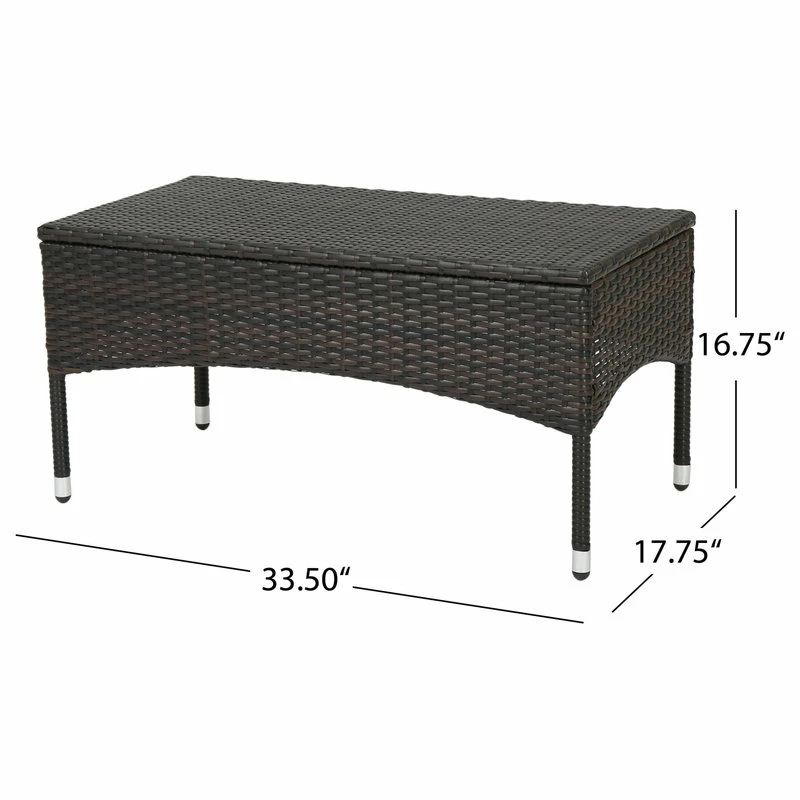 Outlet 👏 GDFStudio GDF Studio 2-Piece Ines Multi-Brown Outdoor Set ✨ - Image 4