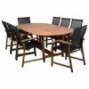 New 🧨 Amazonia Bahamas 9-Piece Extendable Oval Patio Dining Set | Eucalyptus Wood 😉