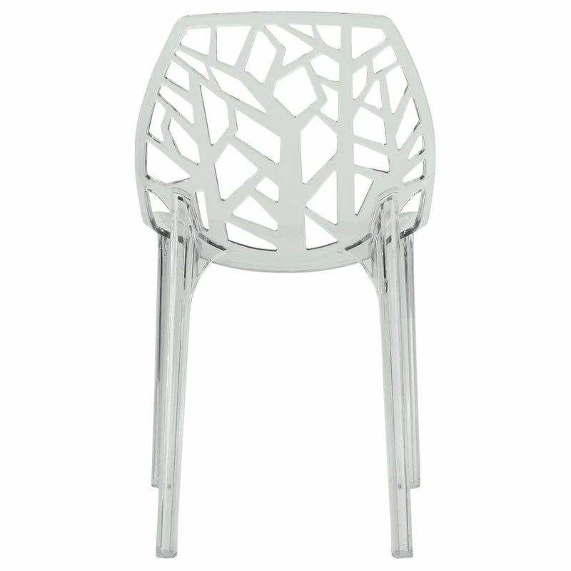 Cheapest π₯ LeisureMod Modern Cornelia Dining Chair, Set Of 2, Clear, C18CL2 π₯ - Image 5