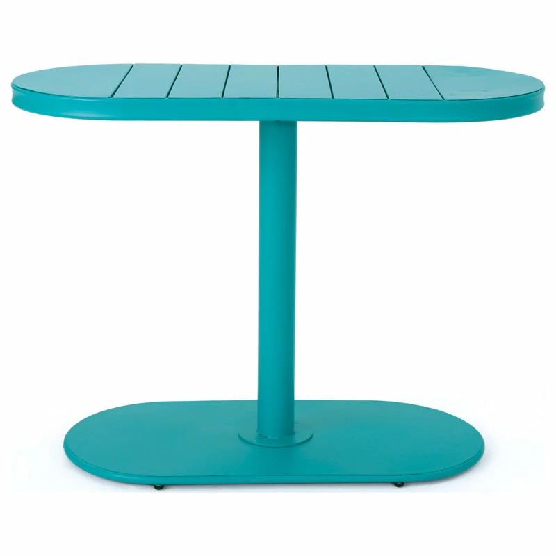 Cheapest 😍 GDFStudio GDF Studio Santa Monica Outdoor Finished Iron Bistro Set, Matte Teal 😀 - Image 10