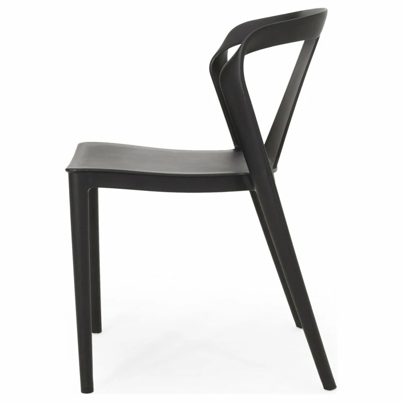 Budget ✨ GDFStudio Xanth Outdoor Stacking Dining Chair, Set Of 2, Black 🎁 - Image 6