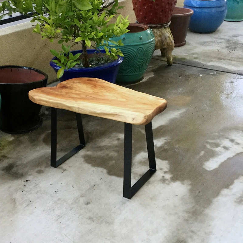 Best Pirce โ๏ธ Greenage Cedar Roots Bench Stool With Flat Iron Legs, Cedar, 27.5"x14"x17.4" ๐ฅ - Image 10