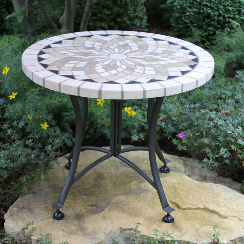 Budget โค๏ธ Outdoor Interiors 3-Piece Eucalyptus Lounge Set With Spanish Marble Accent Table ๐ฅฐ - Image 3