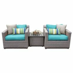 Cheapest ๐ TKClassics Florence 3 Piece Outdoor Wicker Patio Furniture Set, Aruba ๐