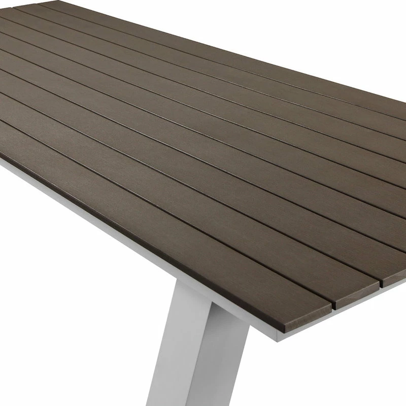Best Sale 🔔 Pangea Home Lukas Outdoor Picnic Table, White Frame With Gray Top ✨ - Image 5