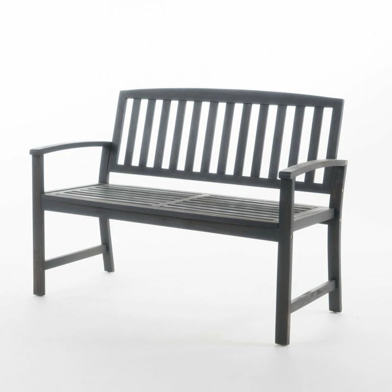 Flash Sale 🤩 GDFStudio GDF Studio Laguna Outdoor Patio Acacia Wood Bench, Dark Gray ✨