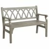 Flash Sale 😍 Pebble Lane Living Indoor/Outdoor Two Seater Elegant Wood Bench- Light Dove Grey 💯
