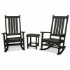Deals 🤩 POLYWOOD Vineyard 3-Piece Rocking Set, Black 😀