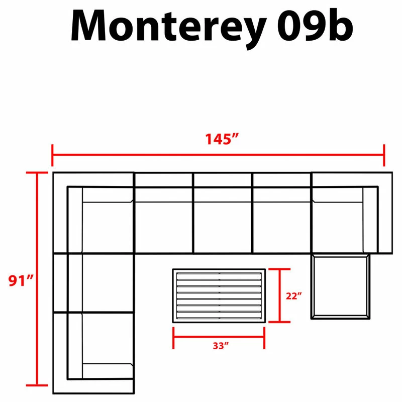 Top 10 👏 TKClassics Monterey 9 Piece Outdoor Wicker Patio Furniture Set 09b, Navy ✨ - Image 3