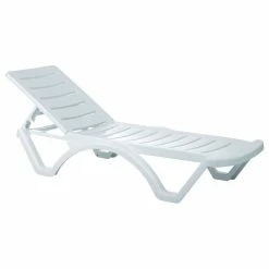 Cheap 🥰 Compamia Aqua Pool Chaise Lounge, White, Set Of 4 😍