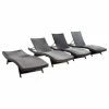 Brand new 🔥 GDFStudio GDF Studio Olivia Outdoor Wicker Chaise Lounge Adjustable, Set Of 4, Multi Brown 👍