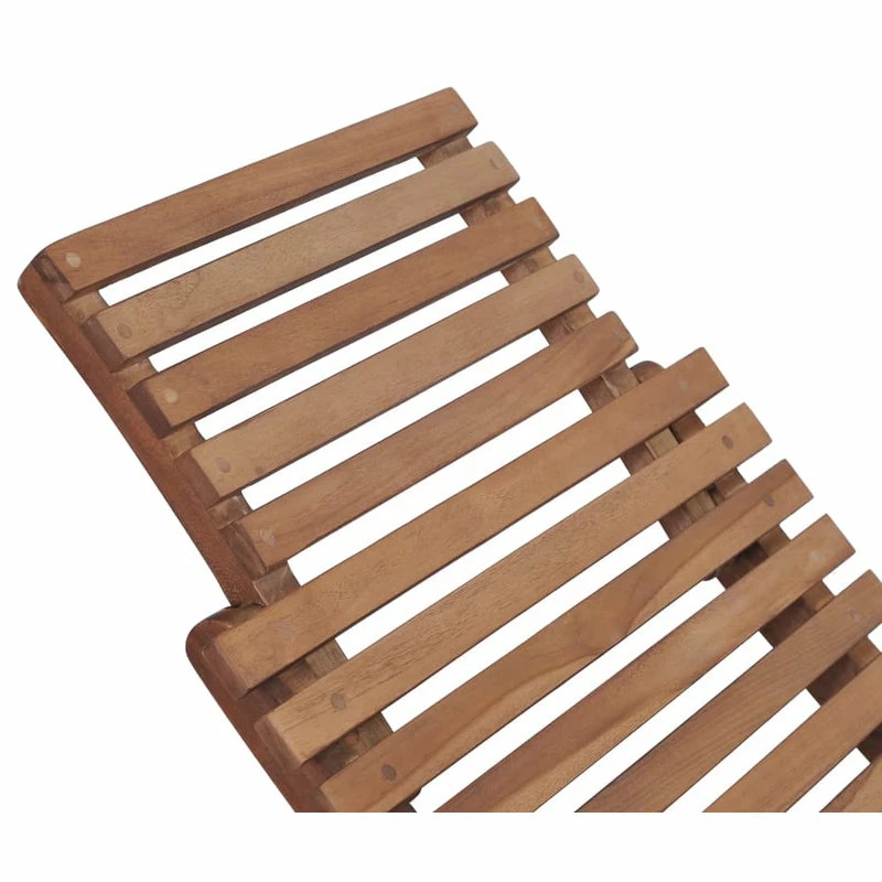 Discount ⌛ Vida XL LLC VidaXL Folding Sun Lounger Solid Teak Wood 😍 - Image 10