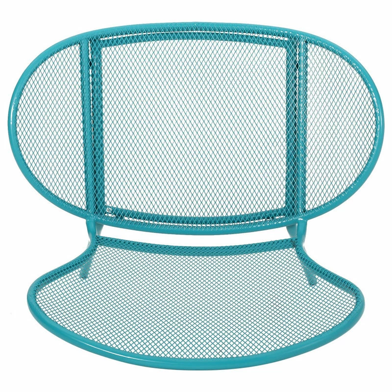 Budget 😍 GDFStudio Bernice Modern Outdoor Iron Club Chair, Set Of 2, Matte Teal 🎉 - Image 7