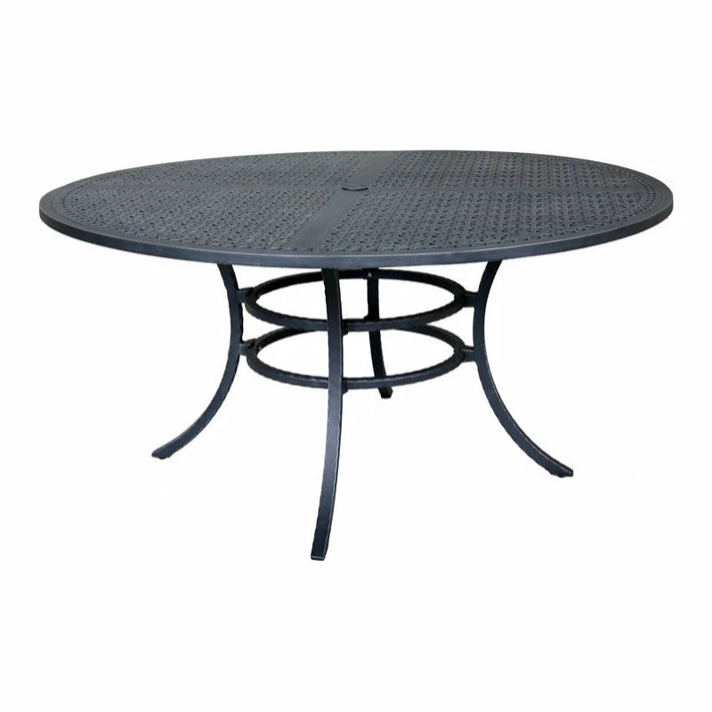 Deals 👏 IPatio Furniture Newport Cast Burnished Pewter Aluminum 60" Round Dining Table ❤️