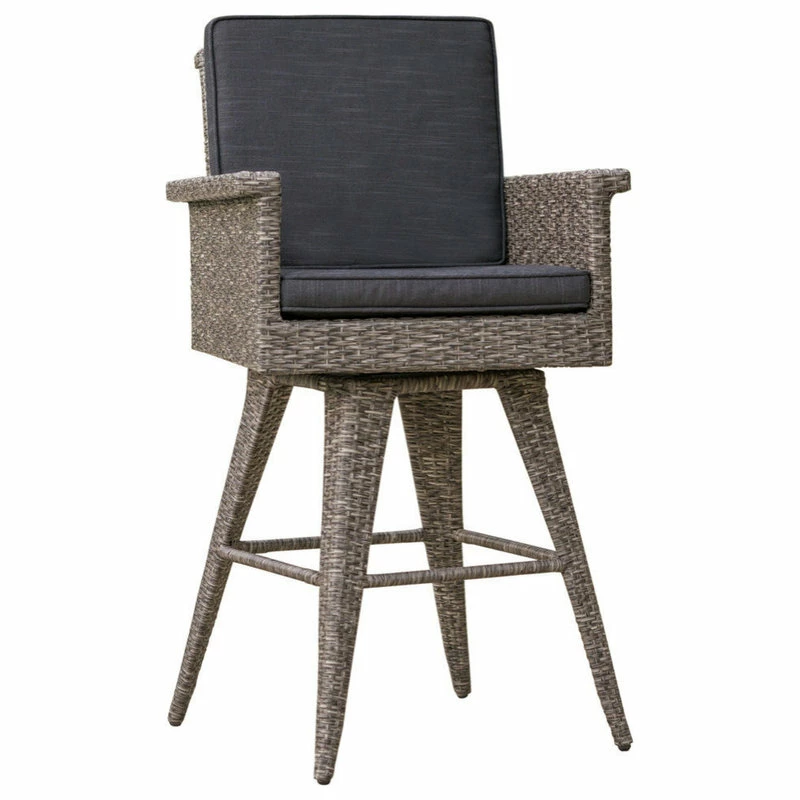 Wholesale ๐ GDFStudio GDF Studio Elysium Outdoor Wicker Barstool With Water Resistant Cushions ๐