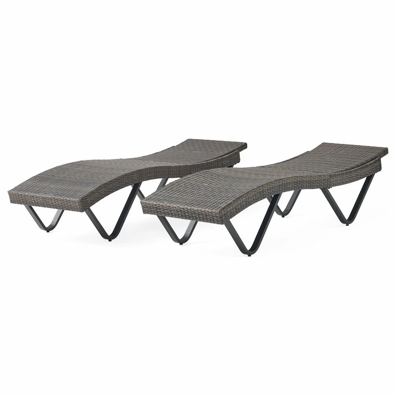 Discount โญ GDFStudio GDF Studio Zanna Outdoor Wicker Chaise Lounge, Set Of 2 ๐ - Image 7