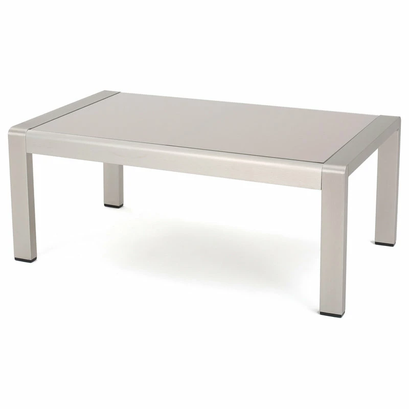 Deals ๐ GDFStudio GDF Studio 4-Piece Crested Bay Outdoor Silver Aluminum Framed Chat Set ๐ - Image 8