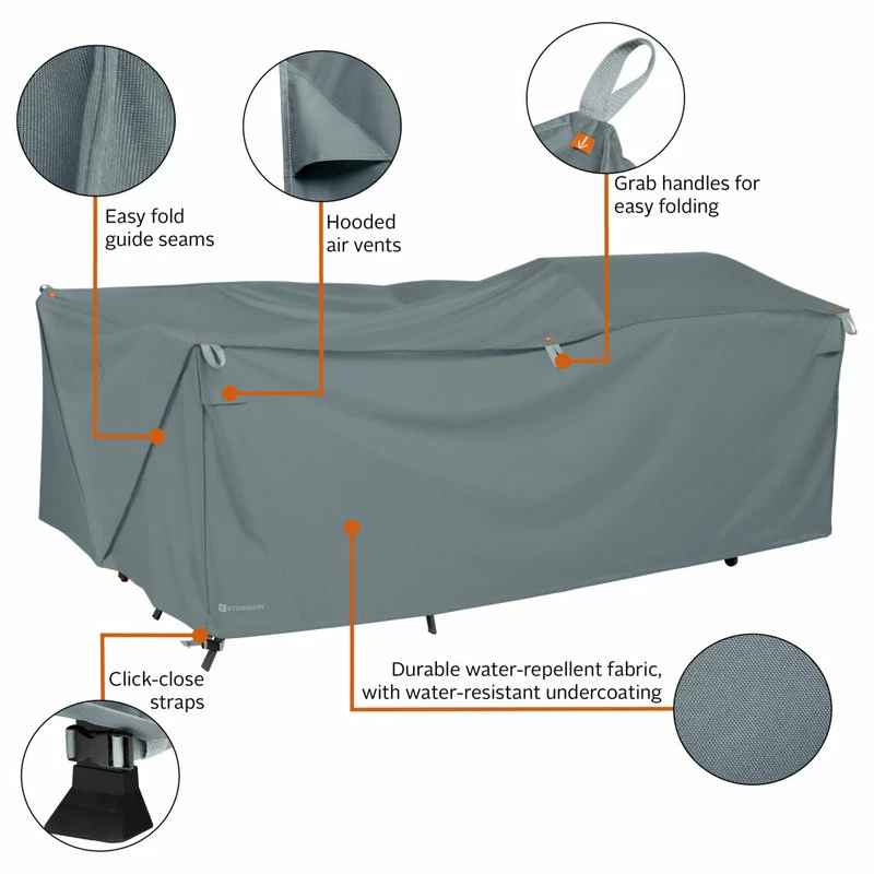 Cheapest 👍 Classic Accessories Storigami Easy Fold General Purpose Patio Furniture Cover, Monument Gray, Large ✨ - Image 3