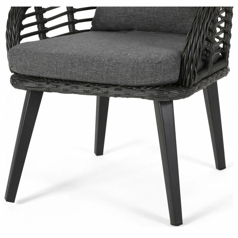Deals ๐ฅฐ GDFStudio Madison Outdoor Wicker Club Chairs With Cushions, Set Of 2, Gray/Black ๐ - Image 6