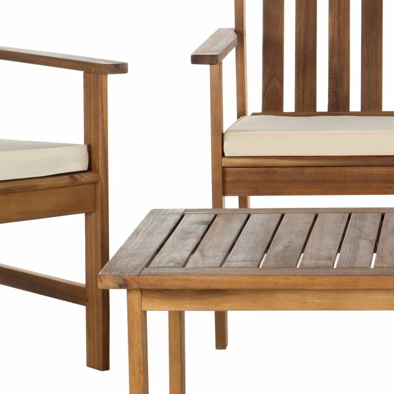 Discount โญ Safavieh Burbank 4-Piece Outdoor Living Set, Teak โ๏ธ - Image 2