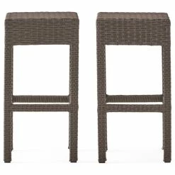 Budget 🌟 GDFStudio GDF Studio 2-Piece Rudolfo Outdoor Backless Bar Stools 🎁