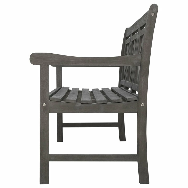 Budget 👍 Vifah Renaissance Outdoor Patio Diamond 5' Hand-scraped Hardwood Bench ✨ - Image 9