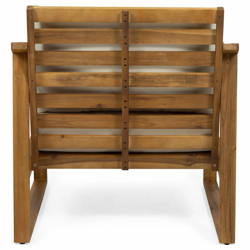 Brand new 🌟 GDFStudio Jad Outdoor Acacia Club Chairs With Water Resistant Cushions, Set Of 2, Teak Fin 🔔 - Image 5