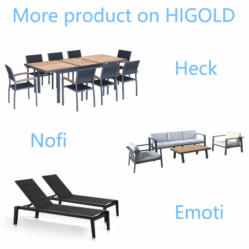Flash Sale 😍 HIGOLD 6478 Auto 7 Piece Black Aluminum Outdoor Dining Set 😍 - Image 9