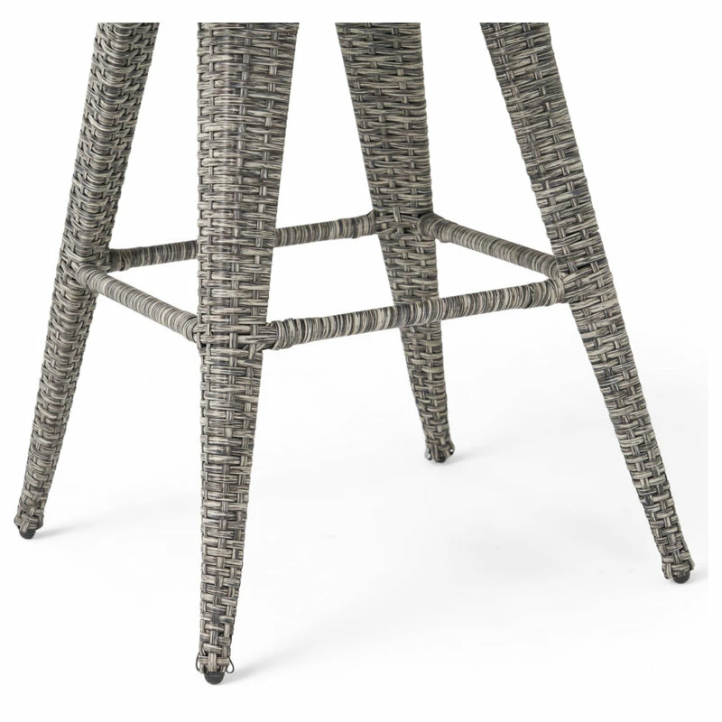 Wholesale ๐ GDFStudio GDF Studio Elysium Outdoor Wicker Barstool With Water Resistant Cushions ๐ - Image 7
