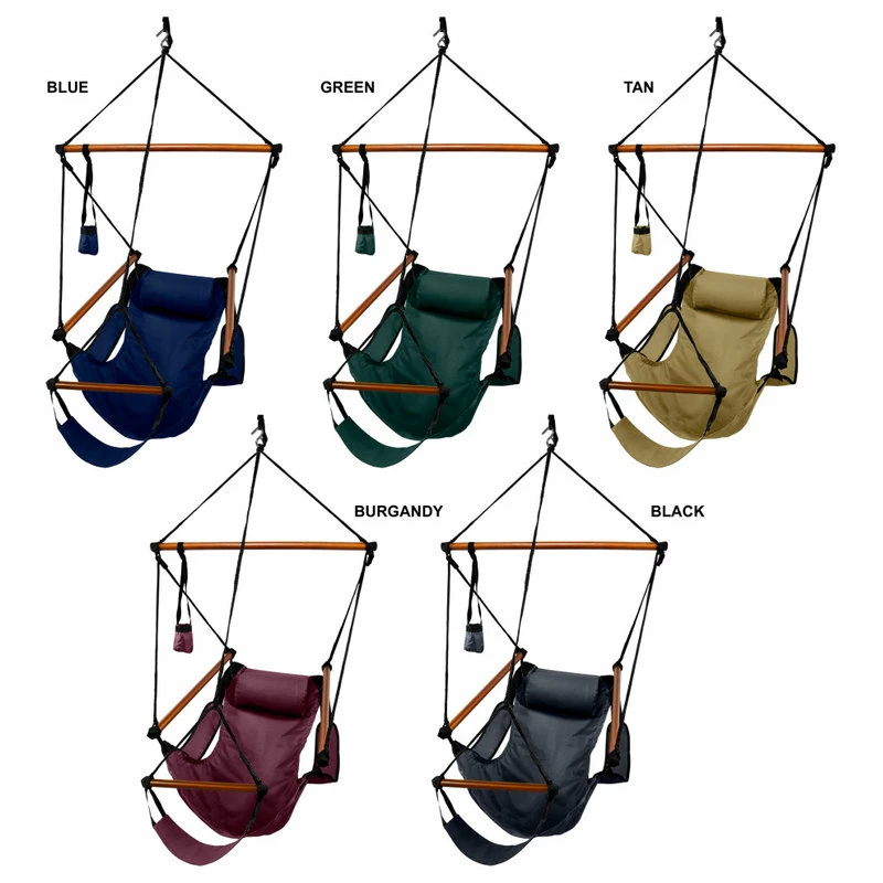 Budget ๐งจ King's Pond Enterprises Hammaka Hammocks Original Hanging Air Chair, Midnight Blue, Wood โ - Image 2