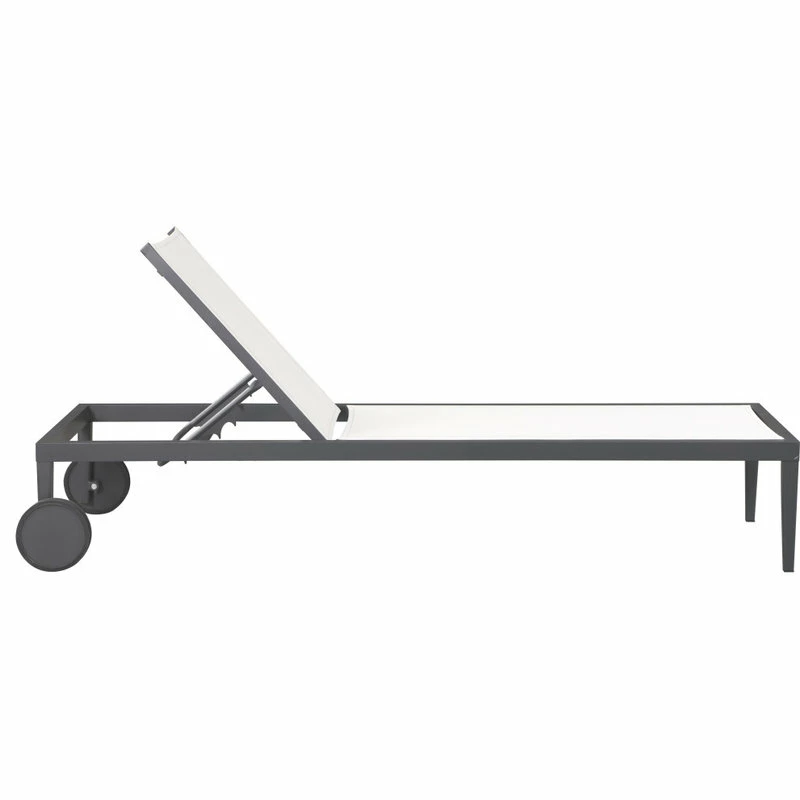 Brand new ๐ Meridian Furniture Nizuc Outdoor Patio Chaise Lounge Chair, Off-White Resilient Mesh Waterproof Fab ๐ฏ - Image 6