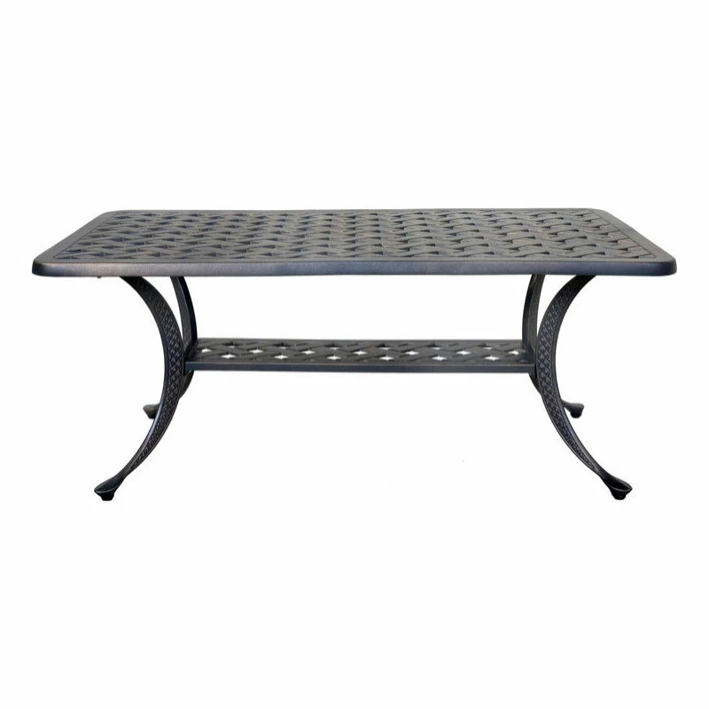 Cheapest ⌛ IPatio Furniture Carlsbad 21"x42" Cast Dessert Night Aluminum Standard Coffee Table ❤️ - Image 2