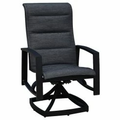Flash Sale ๐ Courtyard Casual Santorini 2 Padded-Sling Swivel Dining Chairs, Black โจ