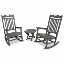 Buy ๐ POLYWOOD Trex Outdoor Furniture Yacht Club 3-Piece Rocker Set, Stepping Stone ๐