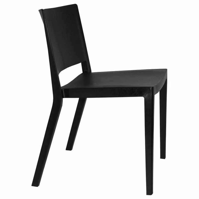 Coupon ๐ฏ Mod Made Elio Modern Plastic Dining Side Chair, Set Of 2, Black โ๏ธ - Image 4