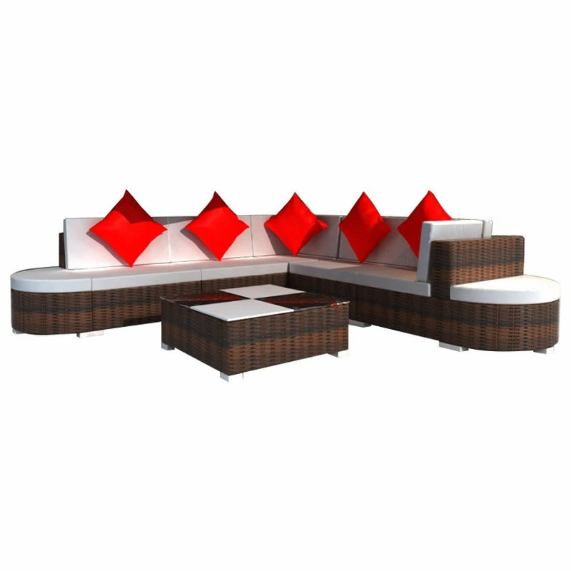 Flash Sale ๐ Vida XL LLC VidaXL 27 Piece Patio Lounge Set Wicker Poly Rattan Brown Outdoor Garden Sofa ๐