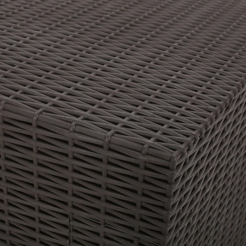 Discount 🛒 GDFStudio Odessa Outdoor Wicker Print Side Table, Dark Brown 🛒 - Image 5