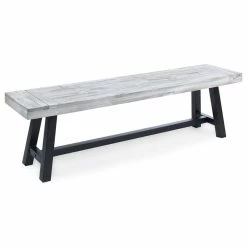 Discount 👏 GDFStudio GDF Studio Angelina Outdoor Acacia Wood Dining Bench With Rustic Frame, Light Gr 🤩