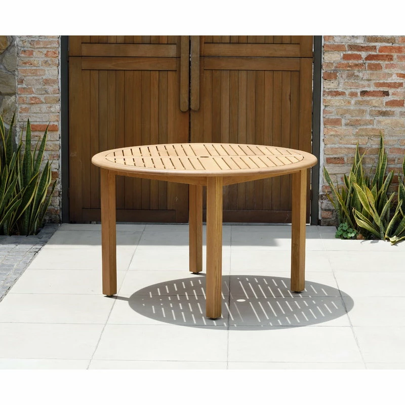 Buy 👏 Amazonia Palau Round Teak Finish Patio Dining Table 😍 - Image 5