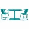 Cheapest 😍 GDFStudio GDF Studio Santa Monica Outdoor Finished Iron Bistro Set, Matte Teal 😀