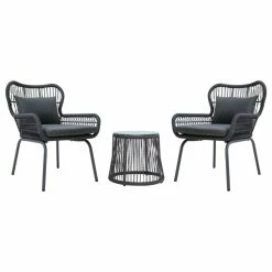 Best reviews of โญ GDFStudio Tiki Patio Conversation Set, Dark Gray/Gray ๐