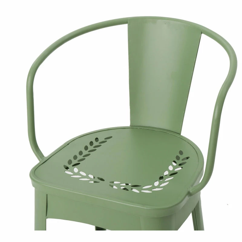Brand new ๐ GDFStudio GDF Studio 3-Piece Leona Outdoor Paint Finished Iron Bistro Set, Matte Green โจ - Image 8