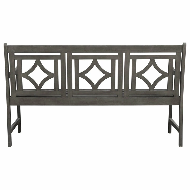 Budget 👍 Vifah Renaissance Outdoor Patio Diamond 5' Hand-scraped Hardwood Bench ✨ - Image 10