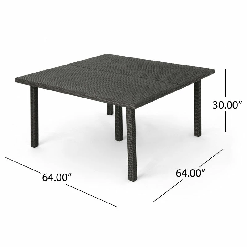 Best Sale ✨ GDFStudio GDF Studio 9-Piece Coral Outdoor Wicker Dining Set, Gray/Gray 🤩 - Image 4