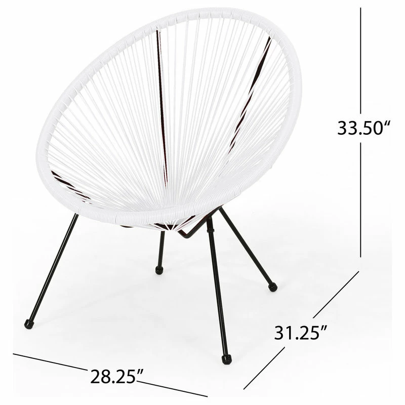Best deal ๐ GDFStudio Major Outdoor Hammock Weave Chair With Steel Frame, Set Of 2, White, Black ๐คฉ - Image 3