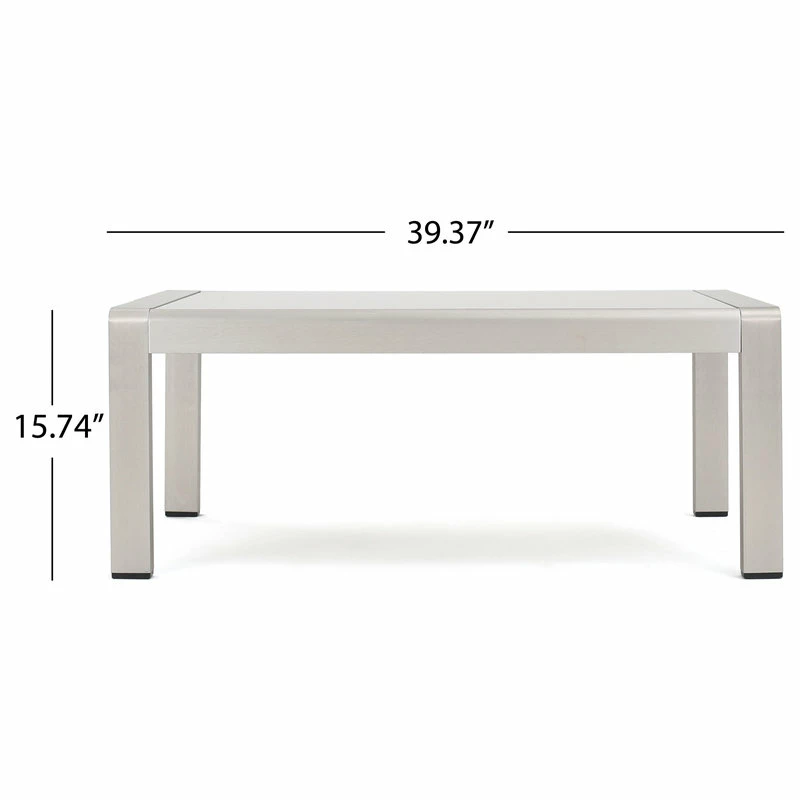 Deals ๐ GDFStudio GDF Studio 4-Piece Crested Bay Outdoor Silver Aluminum Framed Chat Set ๐ - Image 3