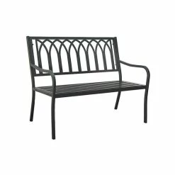 Buy 💯 Innova Hearth And Home Lakeside Steel Bench, Matte Black 🤩